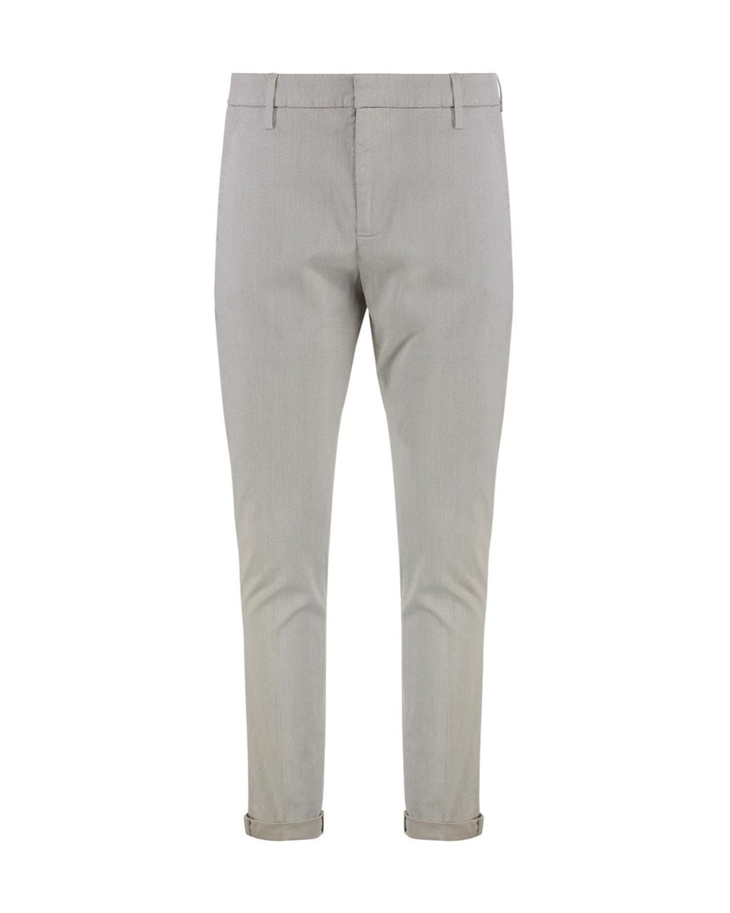 Dondup Gray Gaubert Cotton Blend Slacks for men