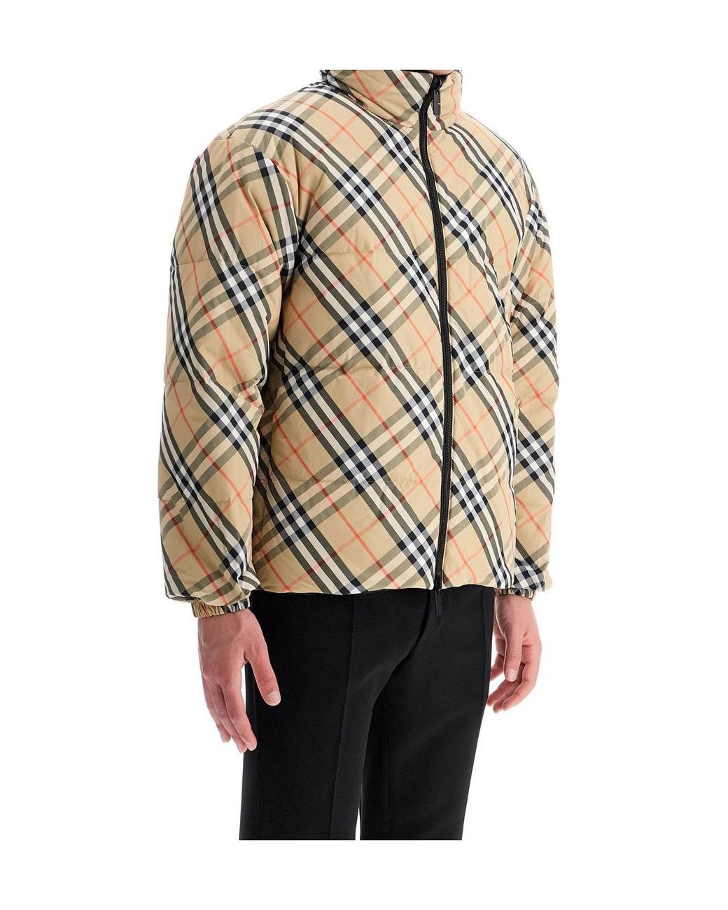 Burberry Metallic Reversible Check Puffer Jacket for men