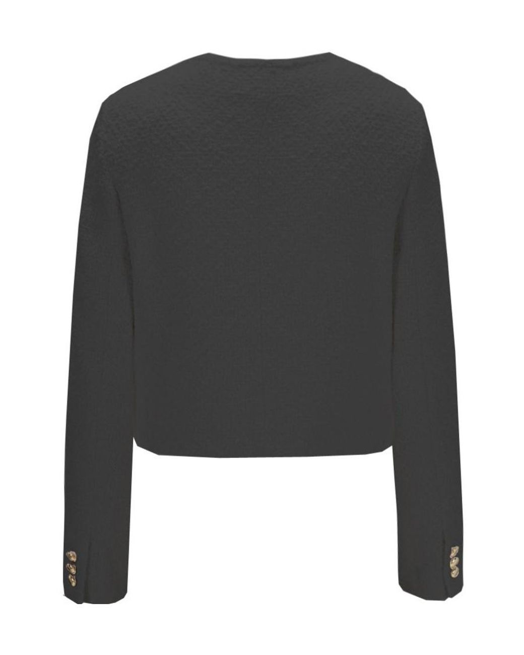 Max Mara Black Gavino Round Neck Short Casual Jacket