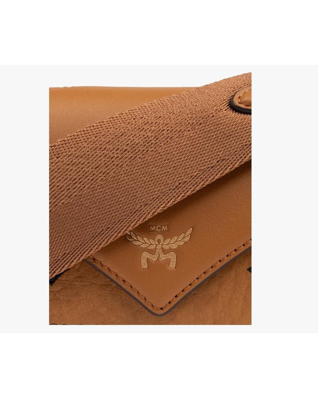 MCM Brown Flip Mini Bag