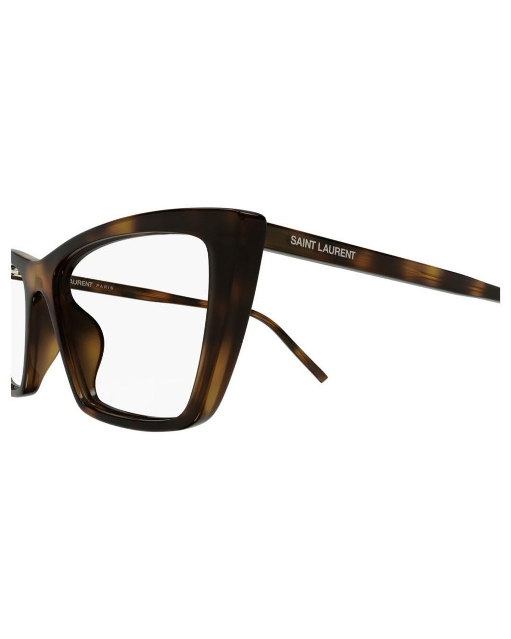 Saint Laurent White Eyewear Cat Eye Frame Glasses