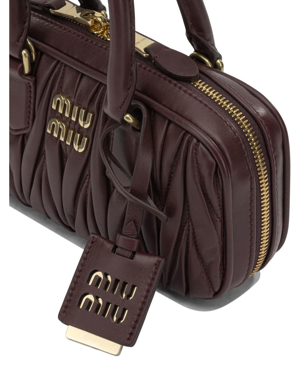 Miu Miu Brown Mini Leather Tote Bag