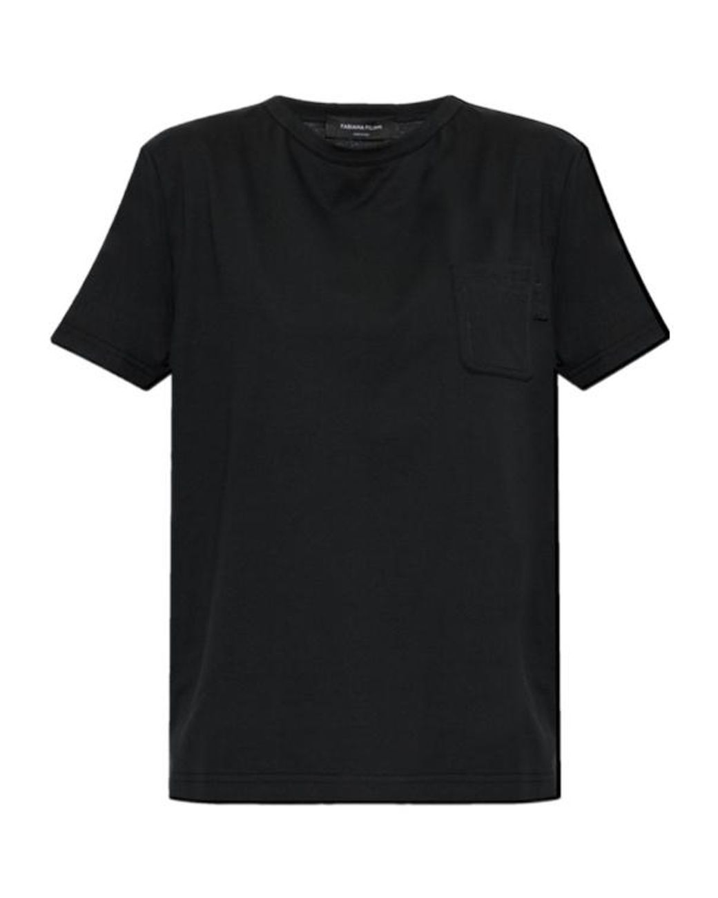 Fabiana Filippi Black Chest Pocket T-Shirt
