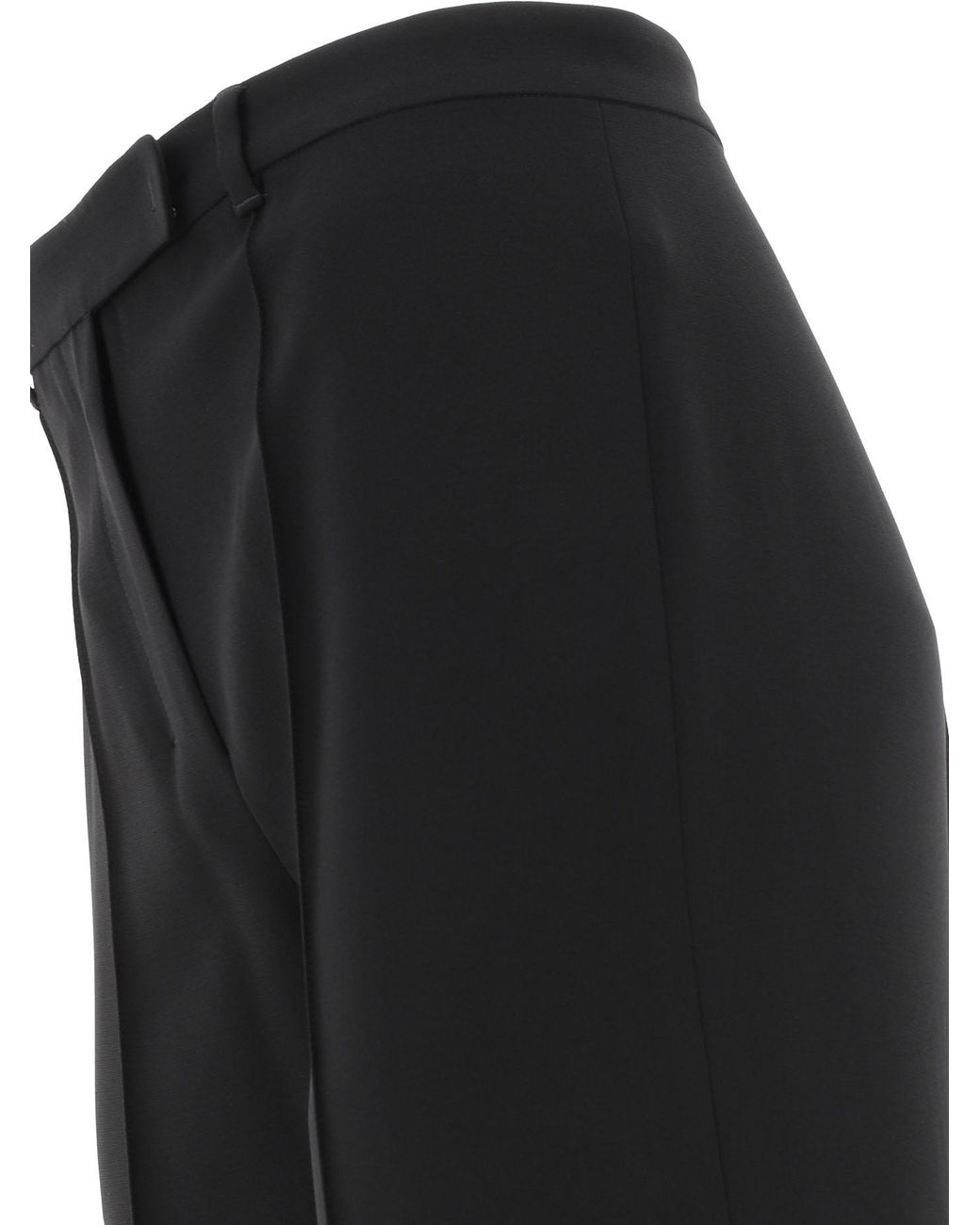 Max Mara Black 'S High Waist Straight Leg Pants