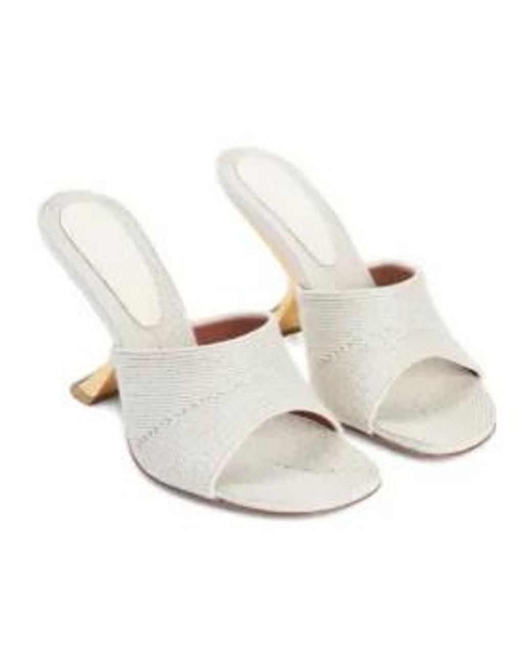 AMINA MUADDI White 90Mm Leather Heeled Sandals