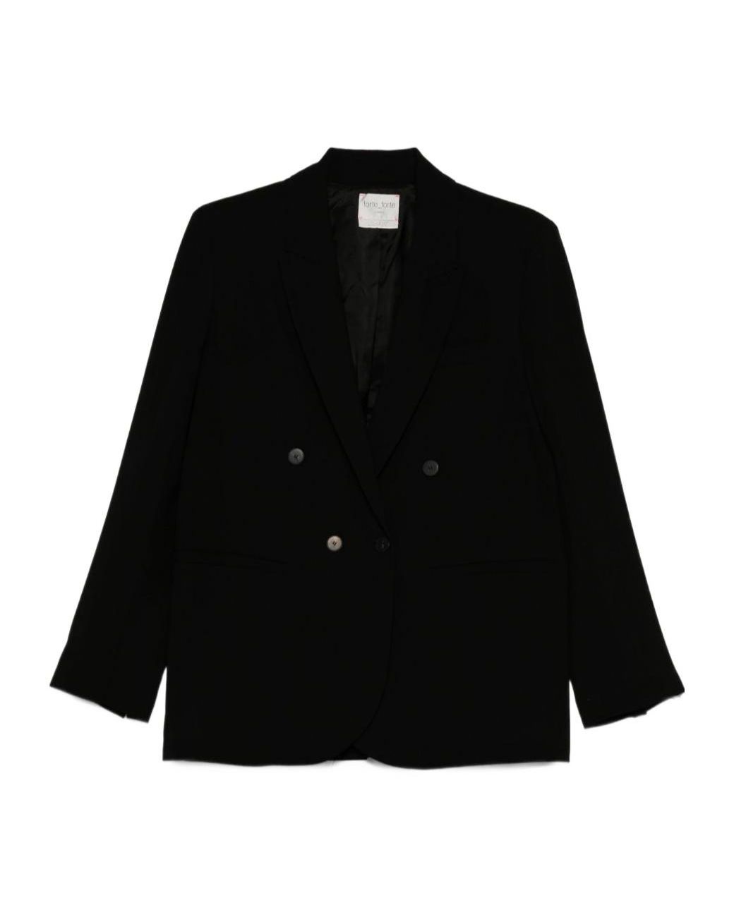 Forte_forte Black Long-Sleeved Suit Jacket