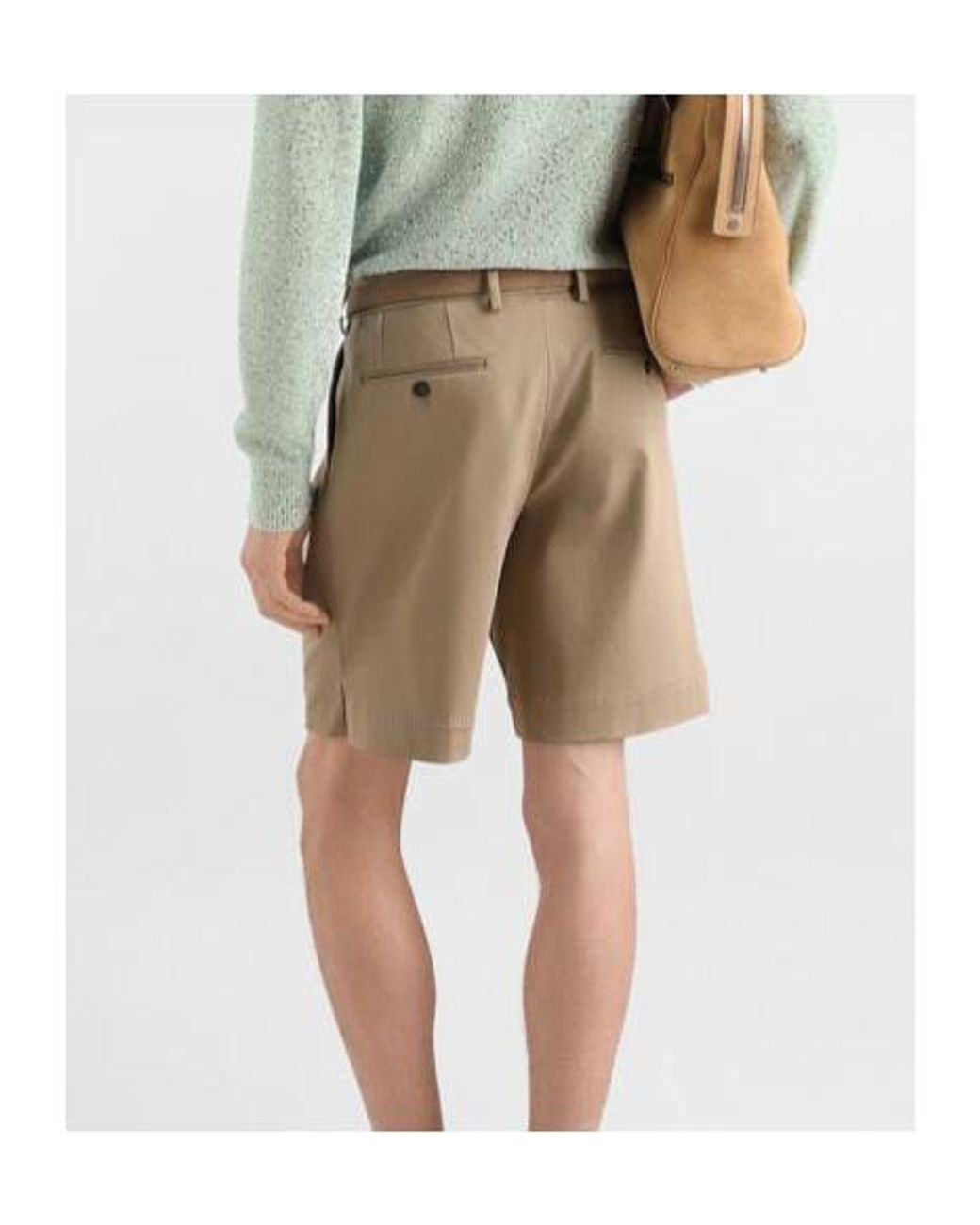 Dolce & Gabbana Natural Pleated Tailored Shorts for men