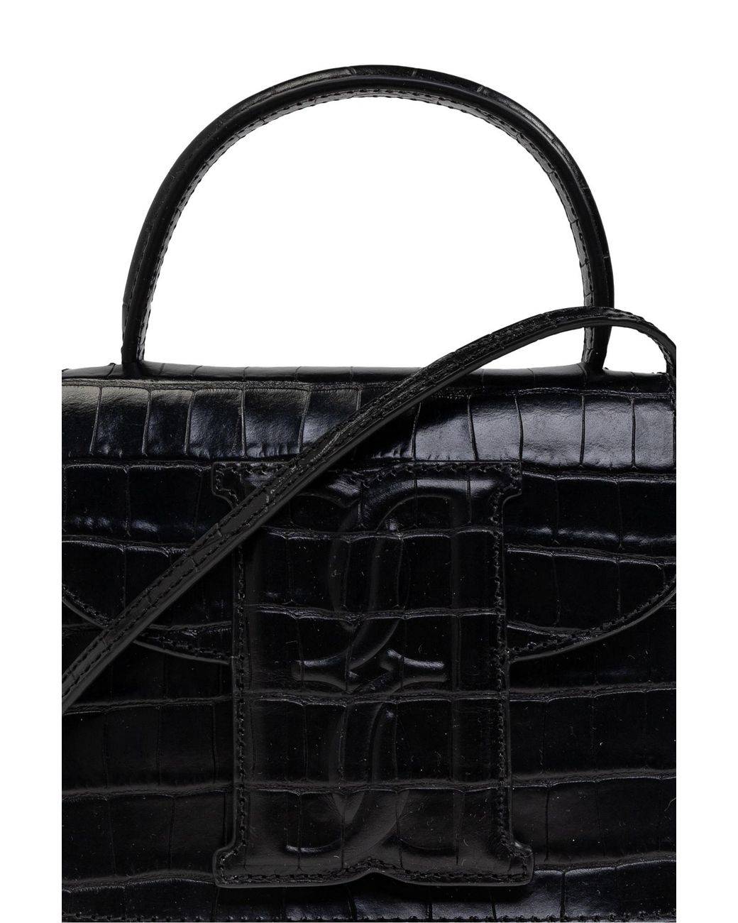 By Malene Birger Black Ramil Embossed Shoulder Bag