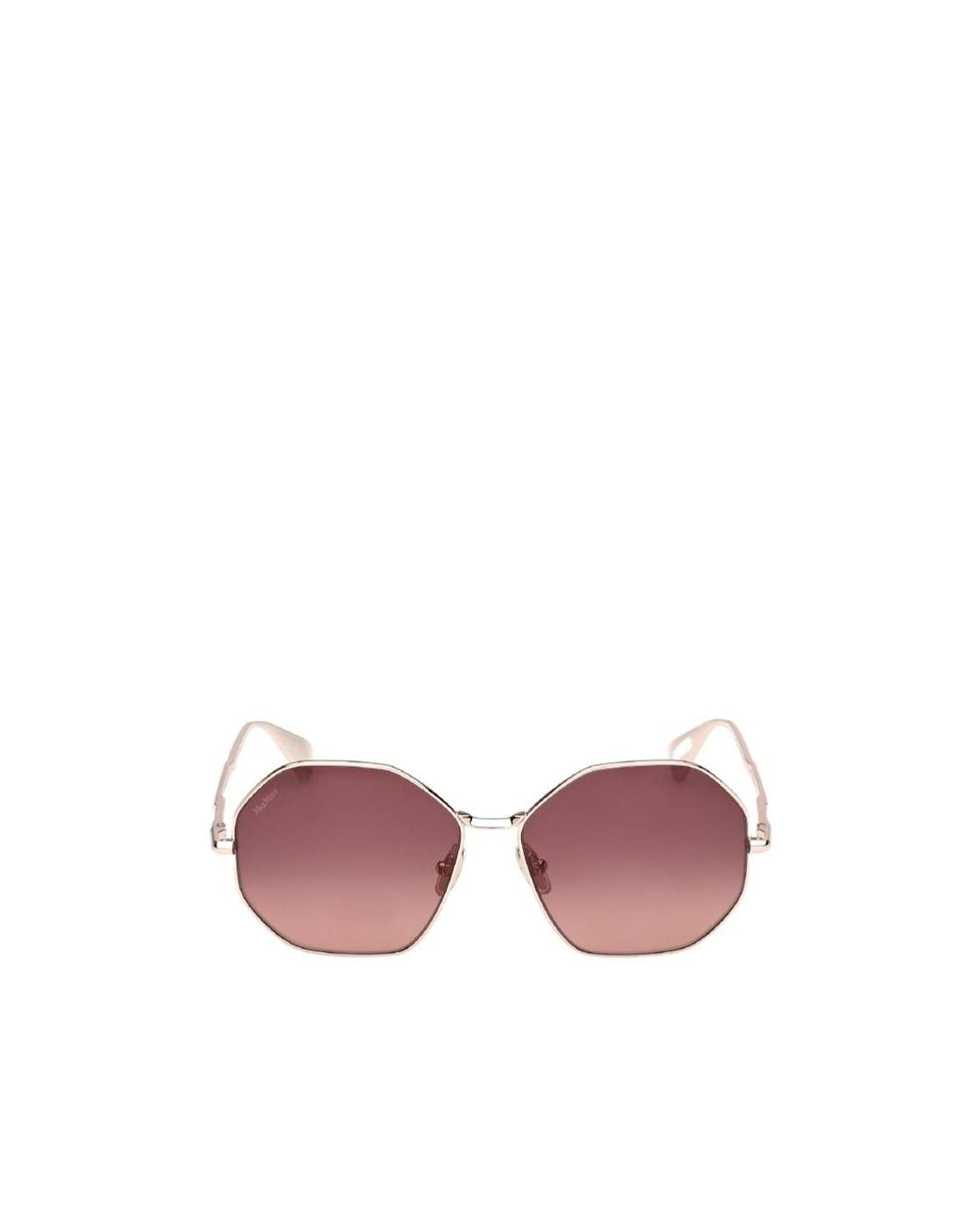 Max Mara Pink Miller Geometric Frame Sunglasses