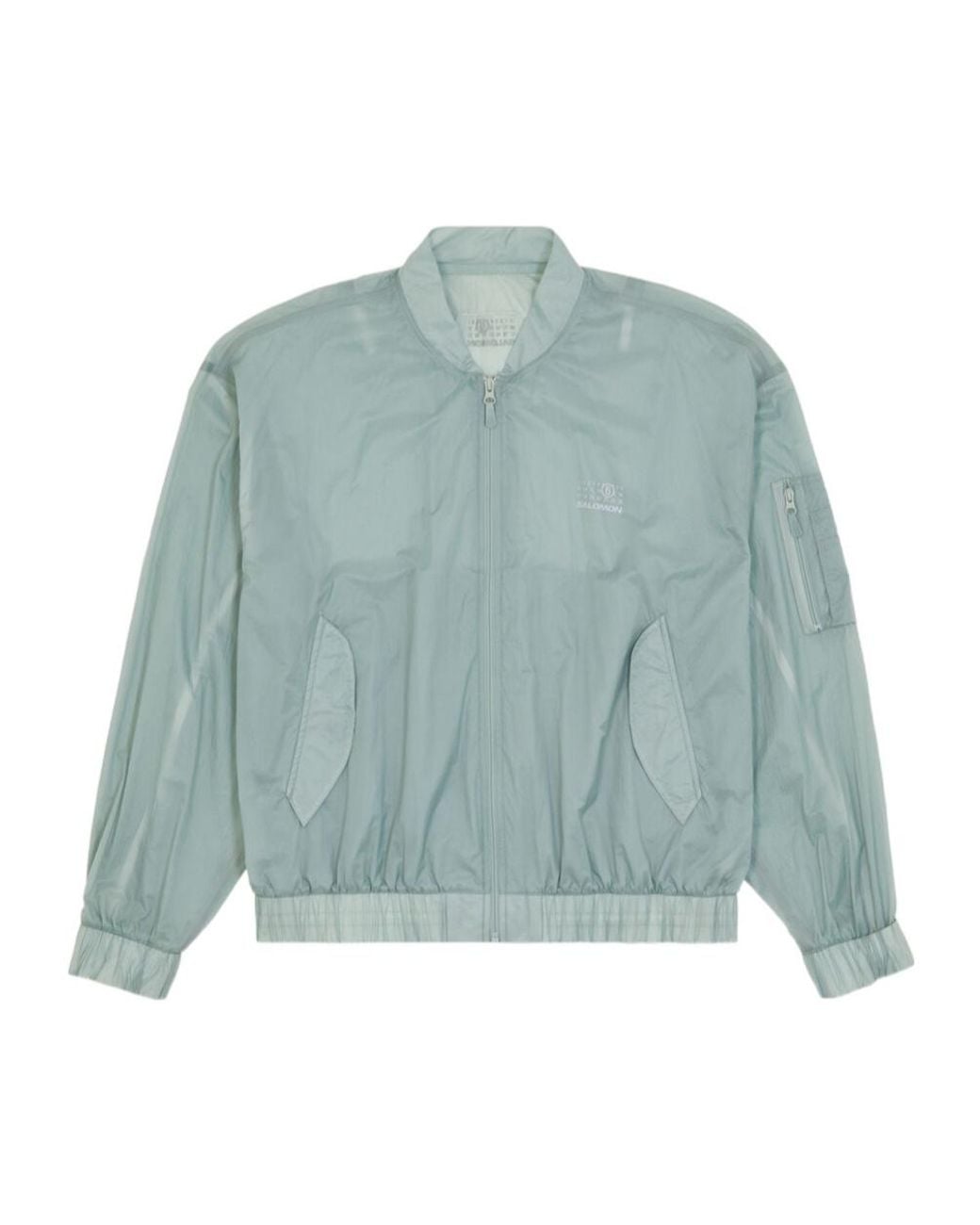MM6 MAISON MARGIELA X SALOMON Blue Numbers-Printed Zipped Bomber Jacket