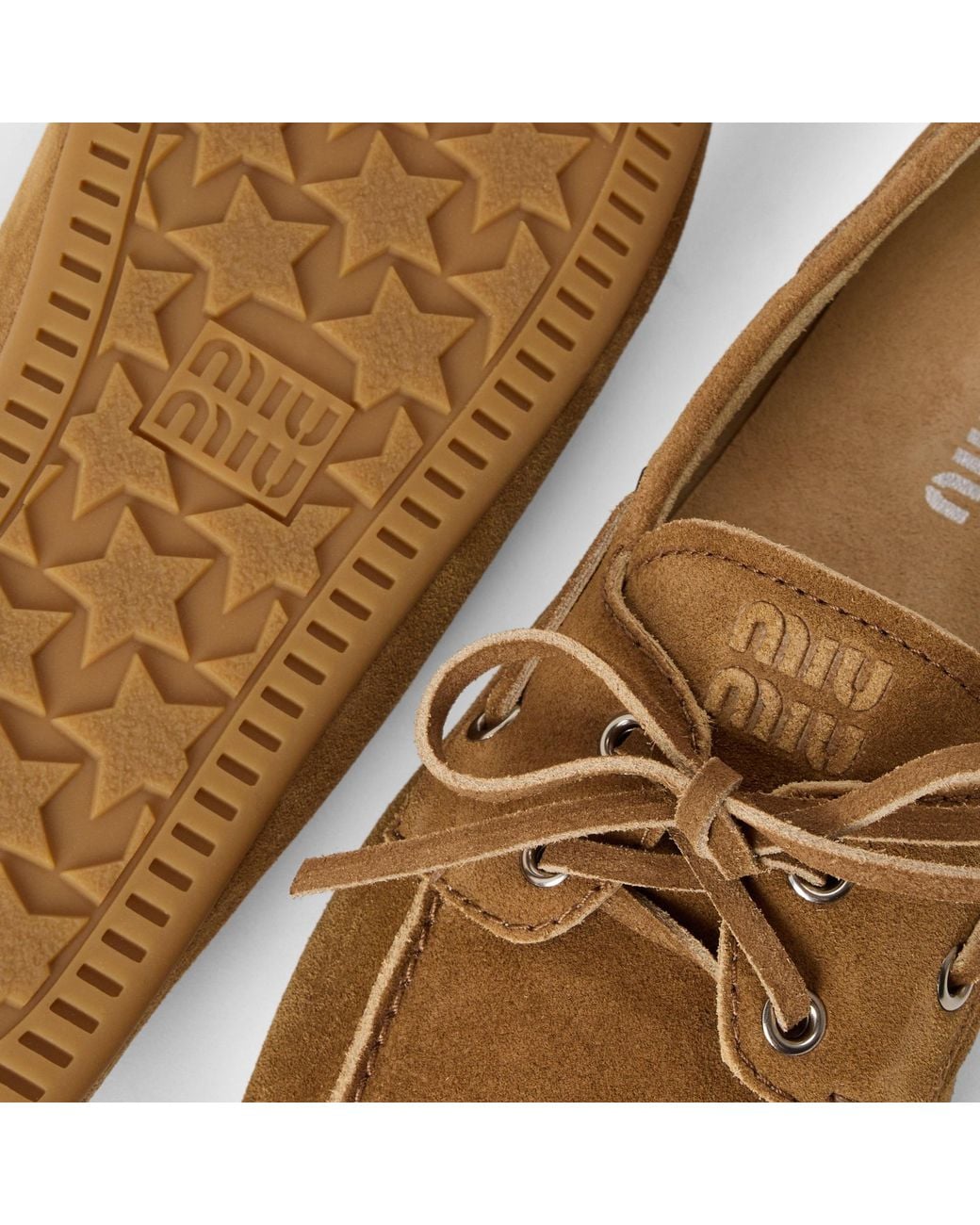 Miu Miu Brown Boat Shoes