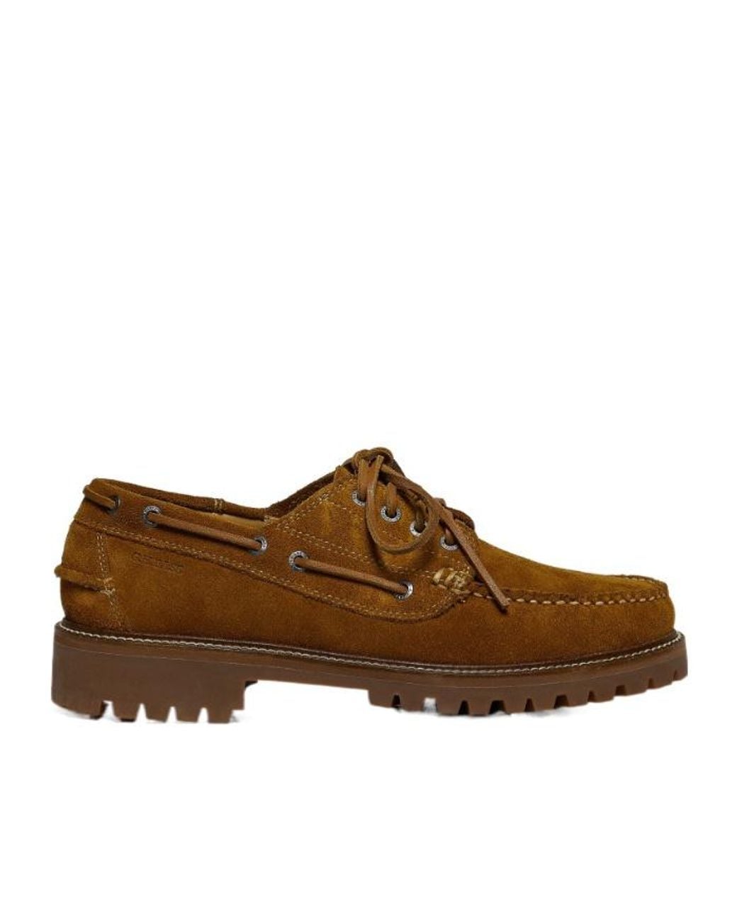 G.H.BASS Brown Laced Moccasin Shoes for men