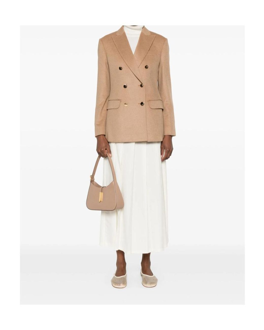 Max Mara Natural Long-Sleeved Suit Jacket