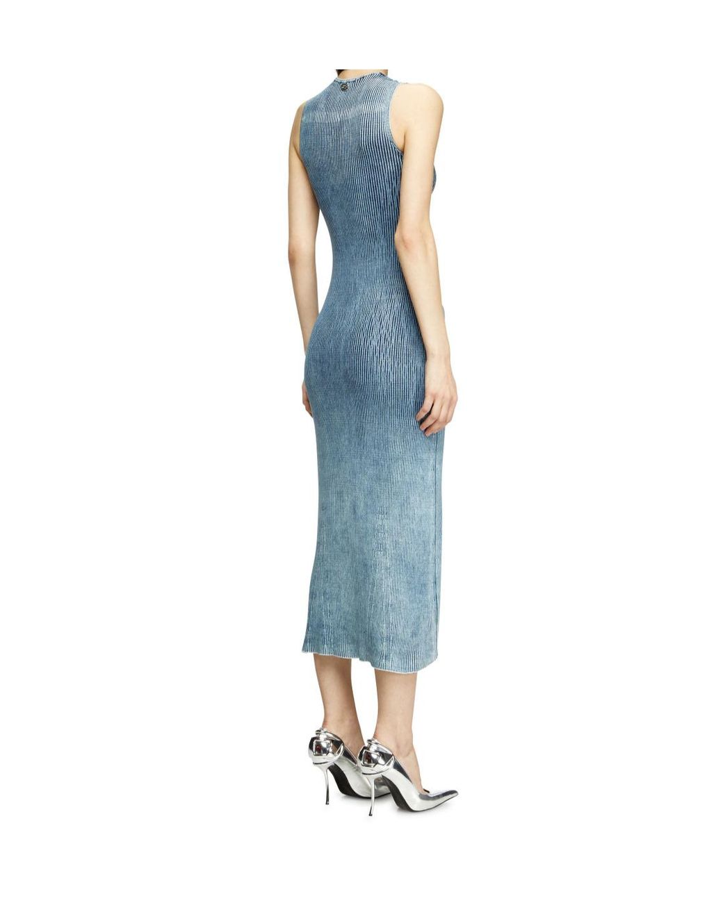 DIESEL Blue M-Milong Denim-Yarn Midi Dress