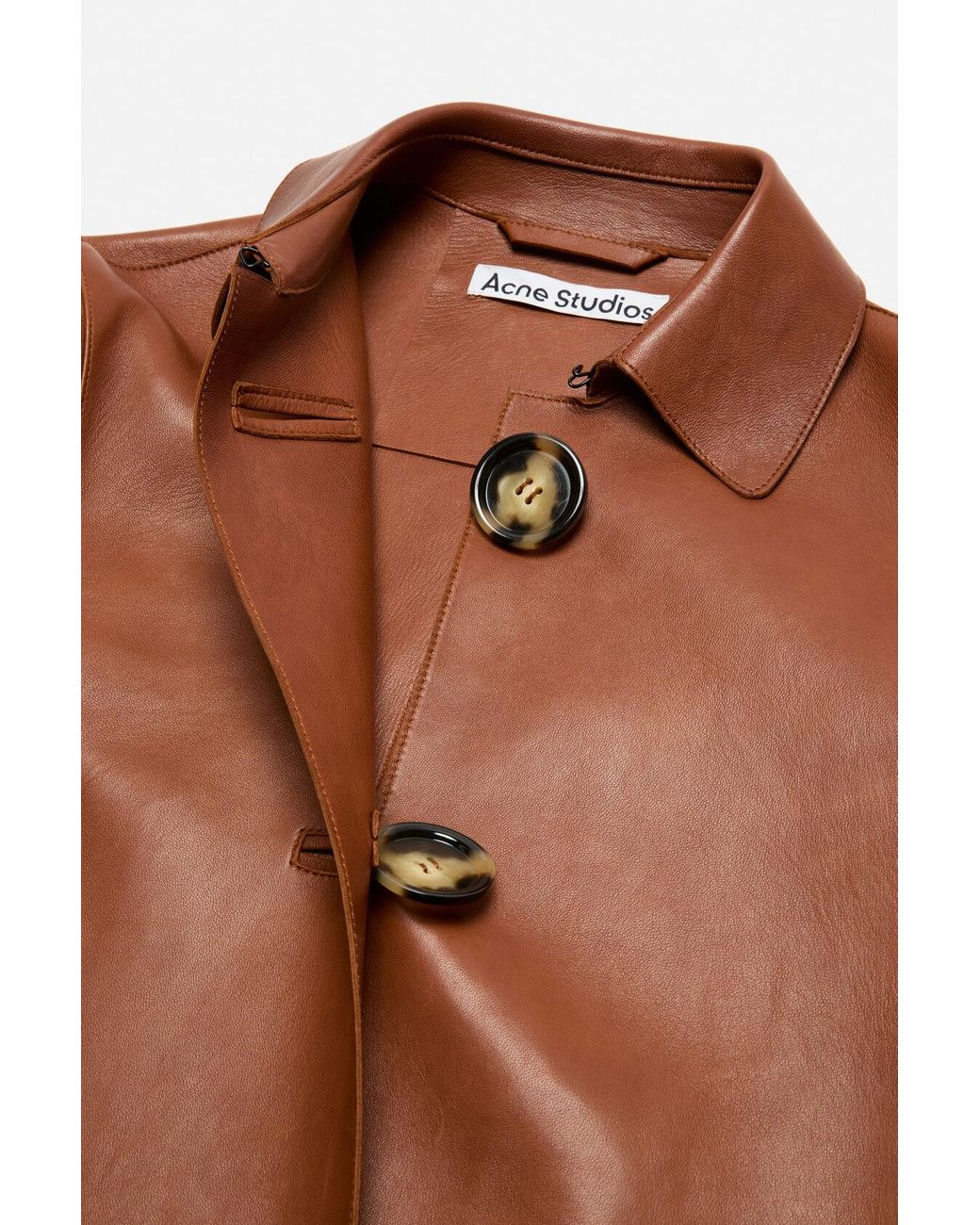 Acne Brown Leather Coat