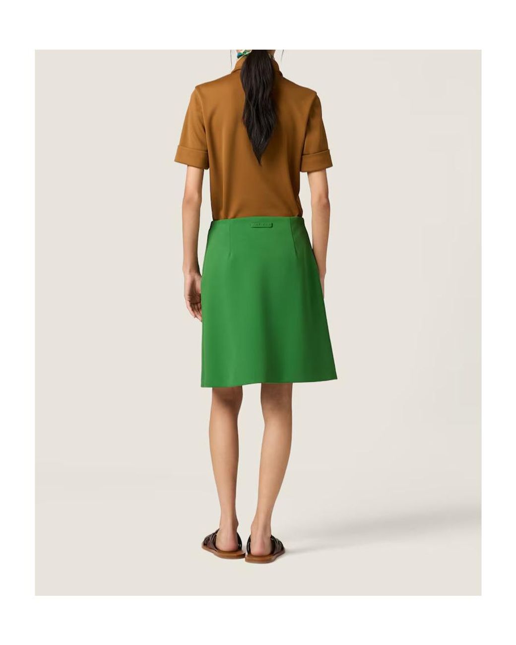 Miu Miu Brown Short-Sleeved Polo Shirt
