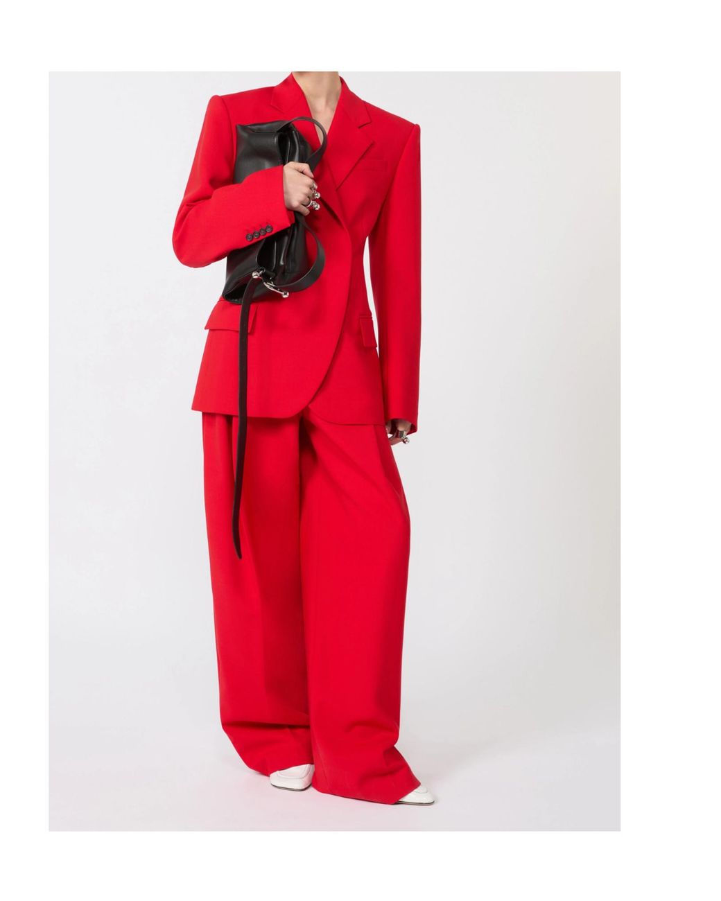 Sportmax Red Buttoned Double-Breasted Blazer