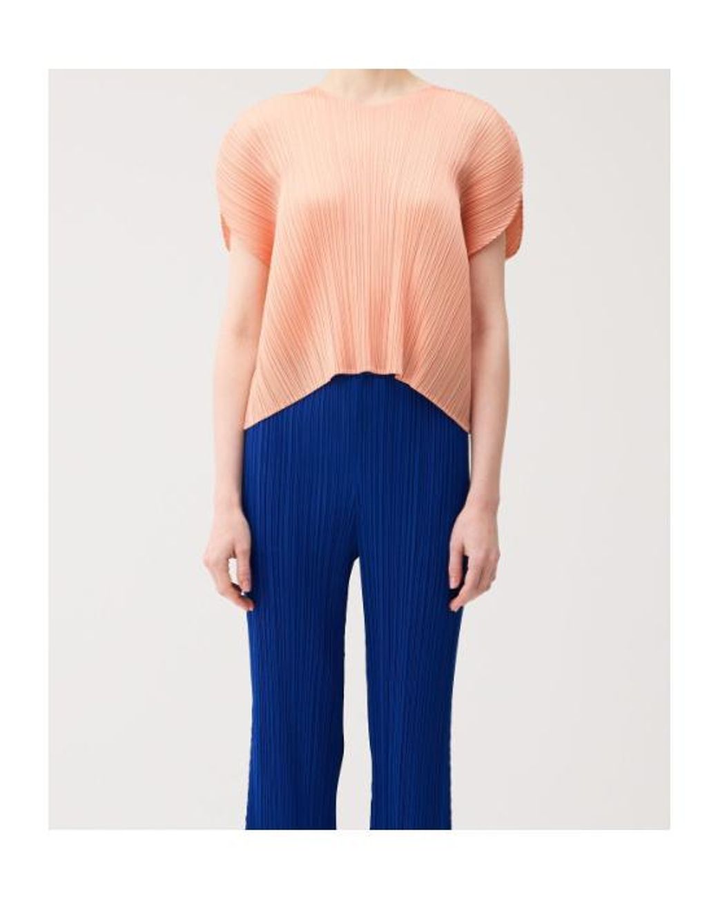 Pleats Please Issey Miyake White Pleated Top