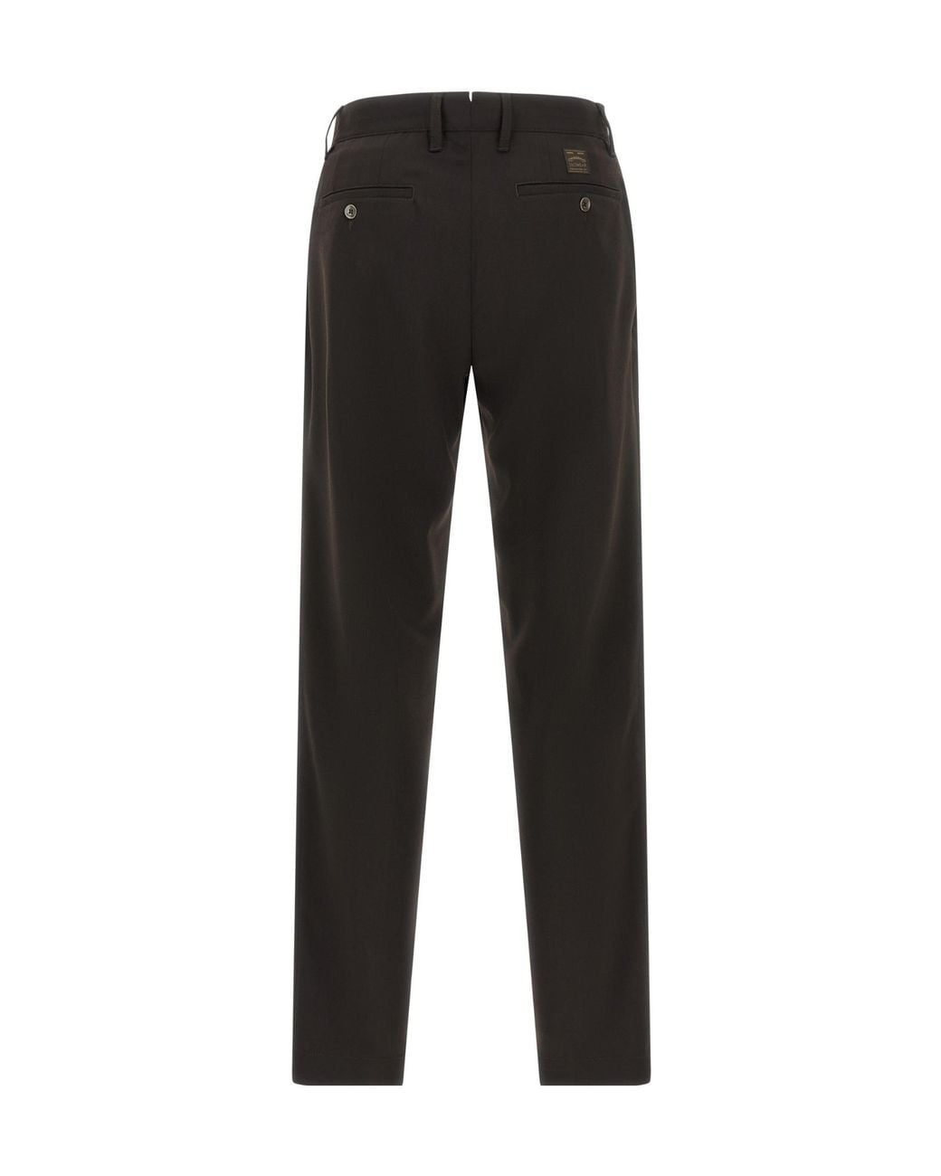 Incotex Black Pleated Straight-Leg Pants for men