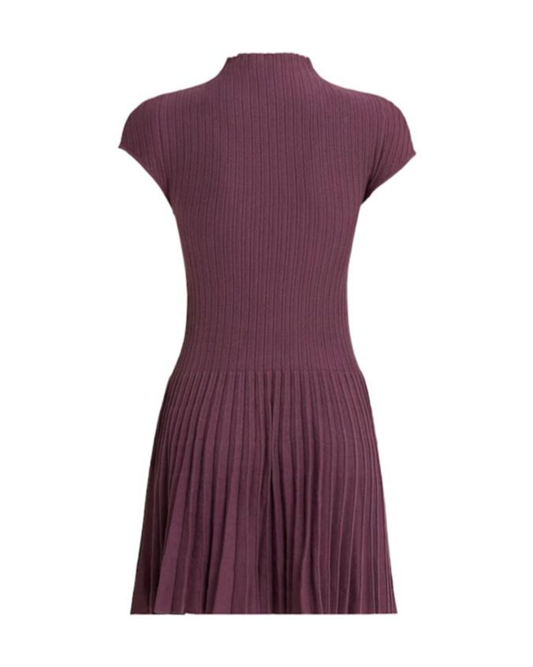 Magda Butrym Purple Pleated Cotton Mini Dress