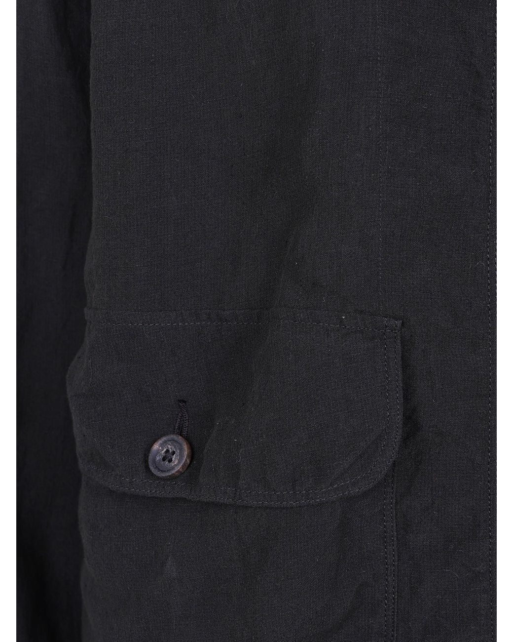 Ziggy Chen Black Puppytooth Cropped Aviator Jacket for men
