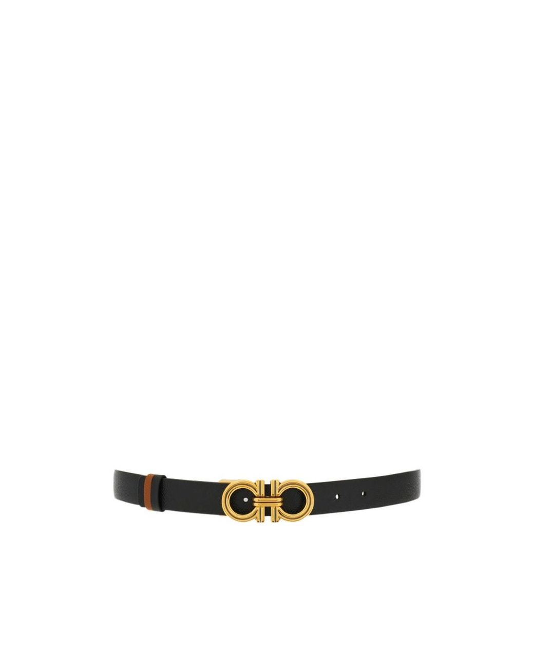 Ferragamo White Reversible And Adjustable Gancini Belt