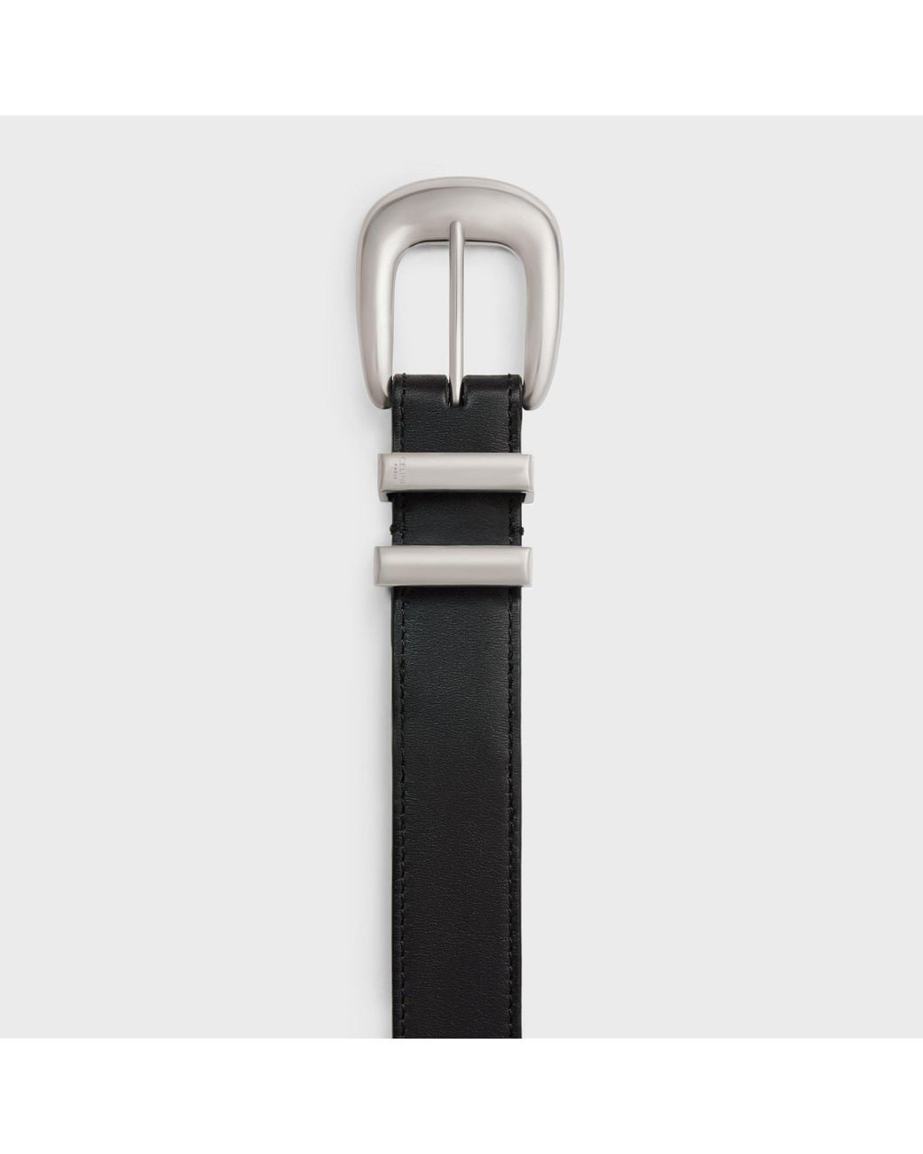Céline White Western Belt 25 for men