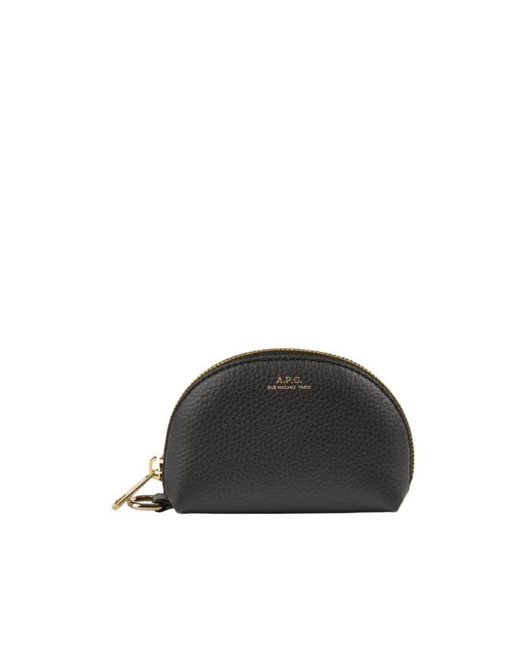 A.P.C. Black Zip-Around Clutch Bag