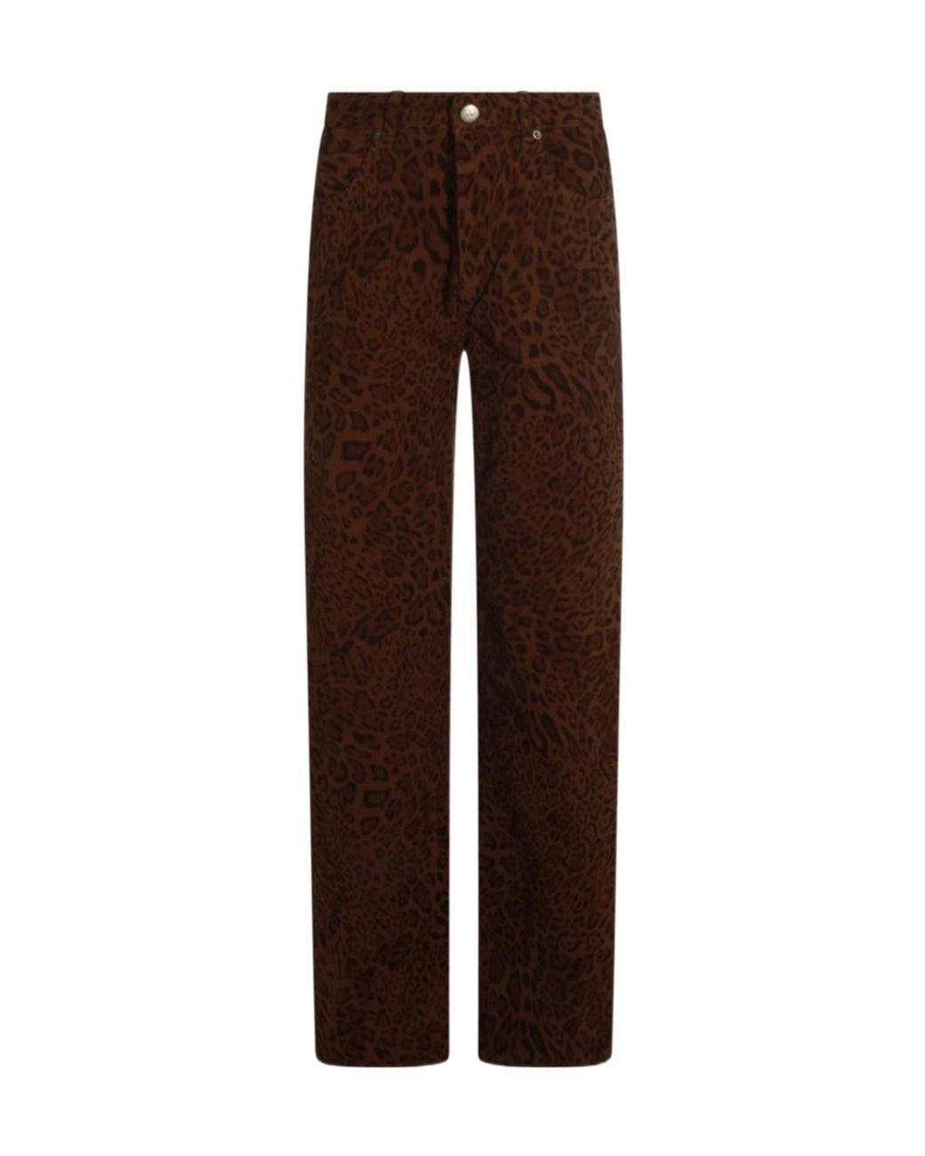 Twinset Brown Animal Print Trousers