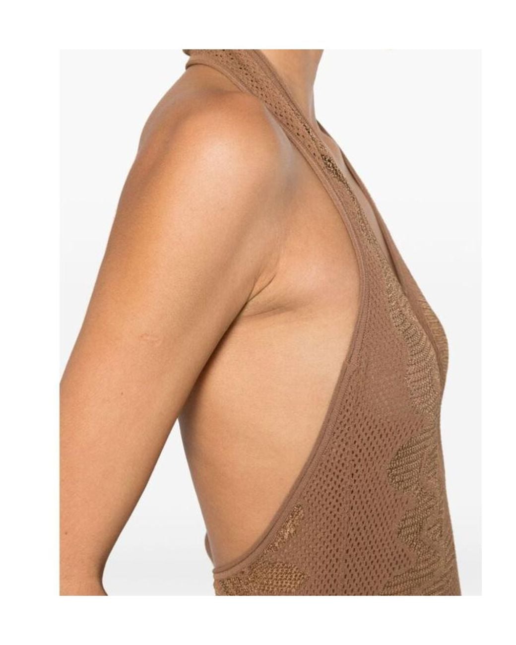 Saint Laurent Brown Open-Knit Body