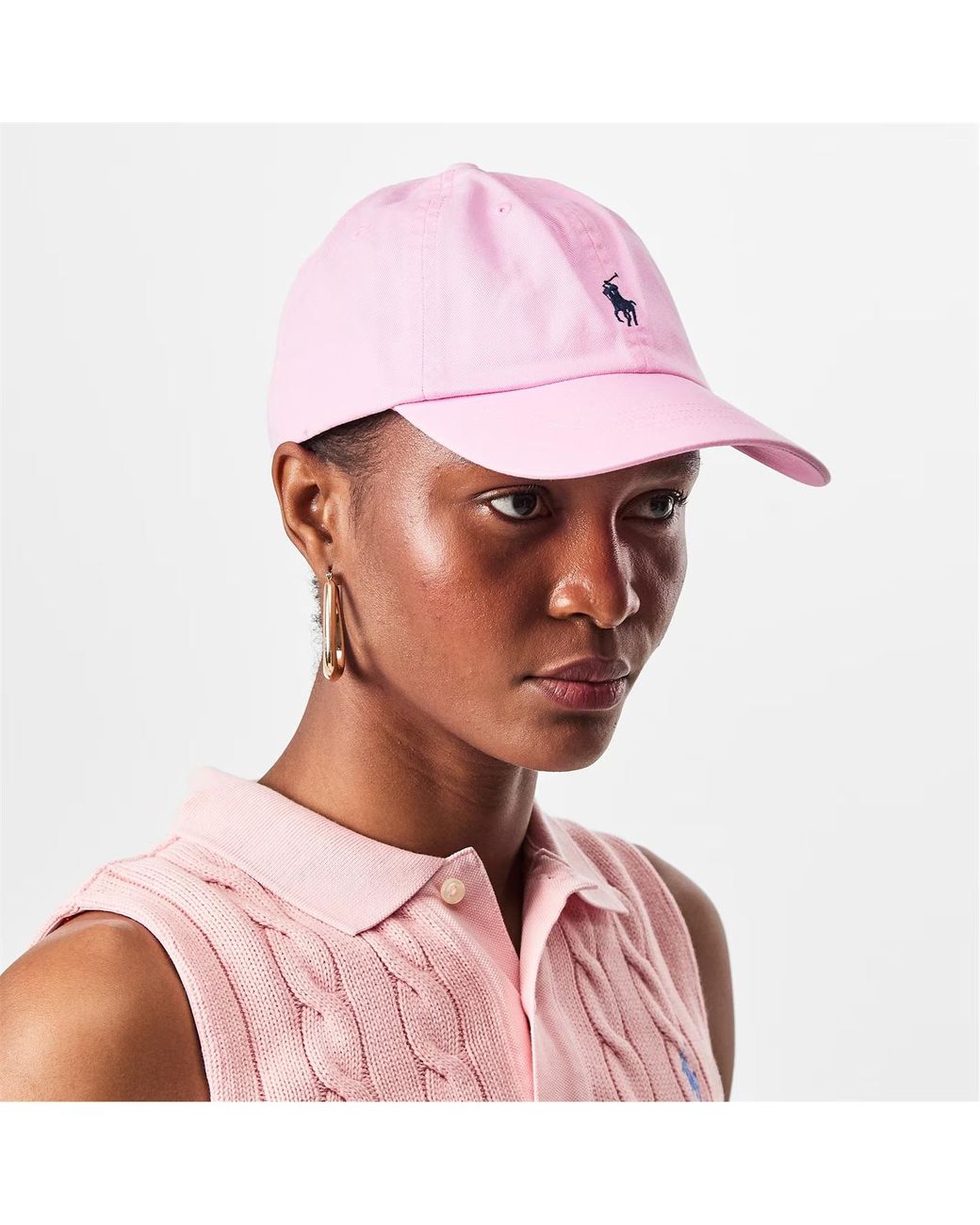 Polo Ralph Lauren Pink Cotton Chino Pony Baseball Cap