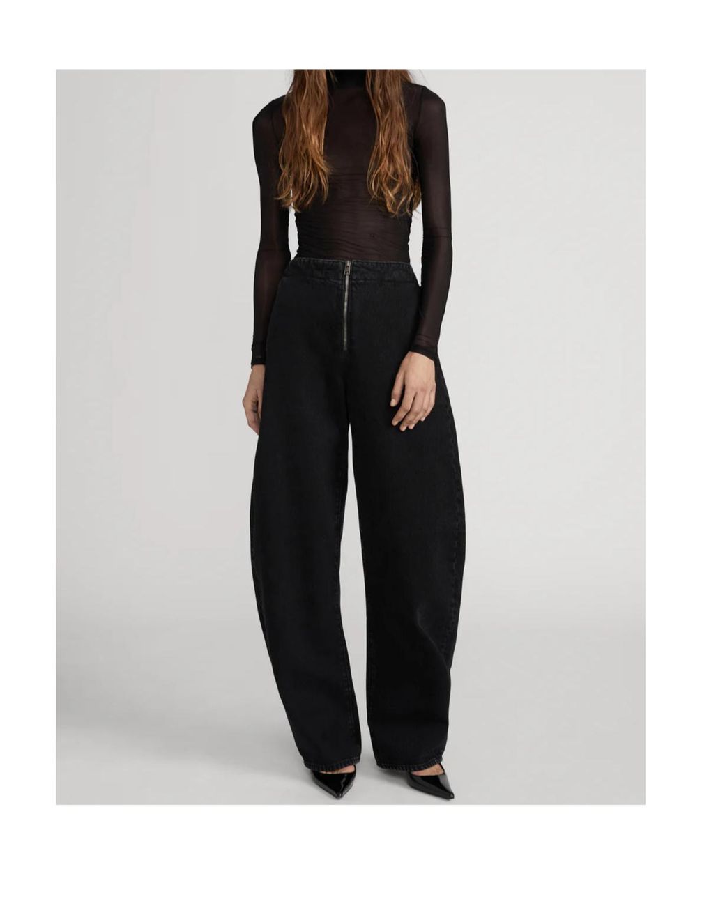 FRAME Black The Zip Jean