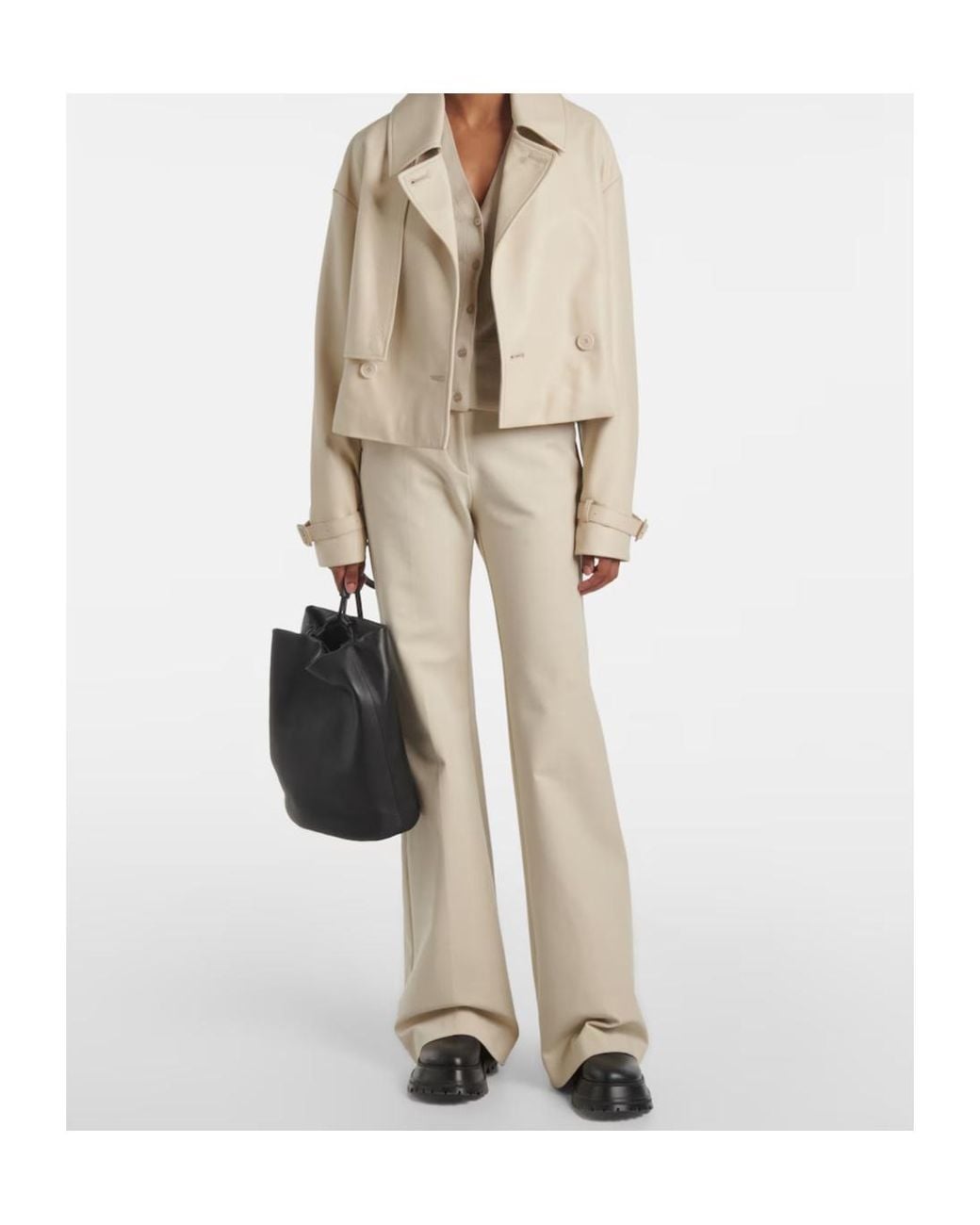 Joseph Natural Tafira Flared Track Pants