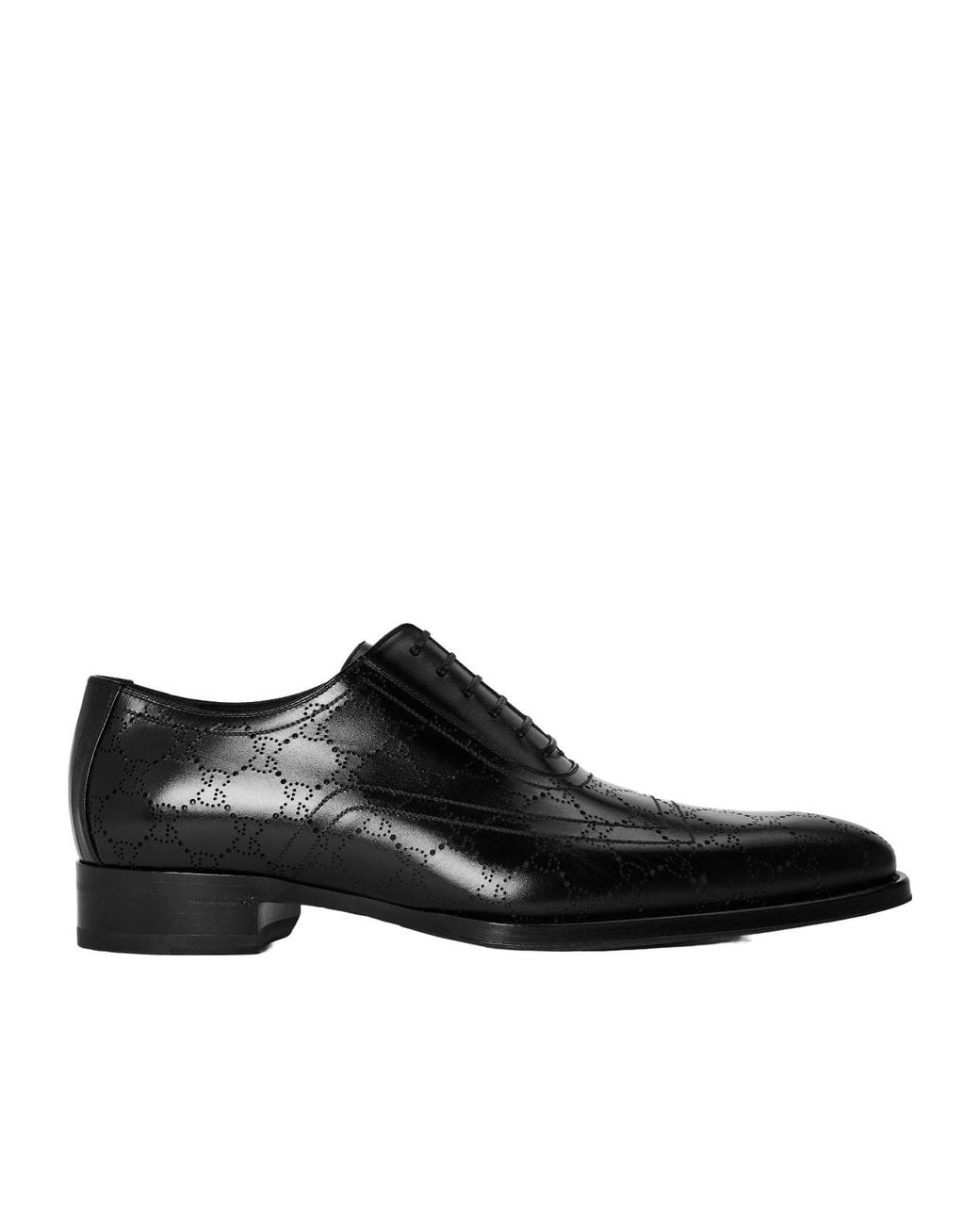 Gucci Black Lace-Up Derby Shoes for men