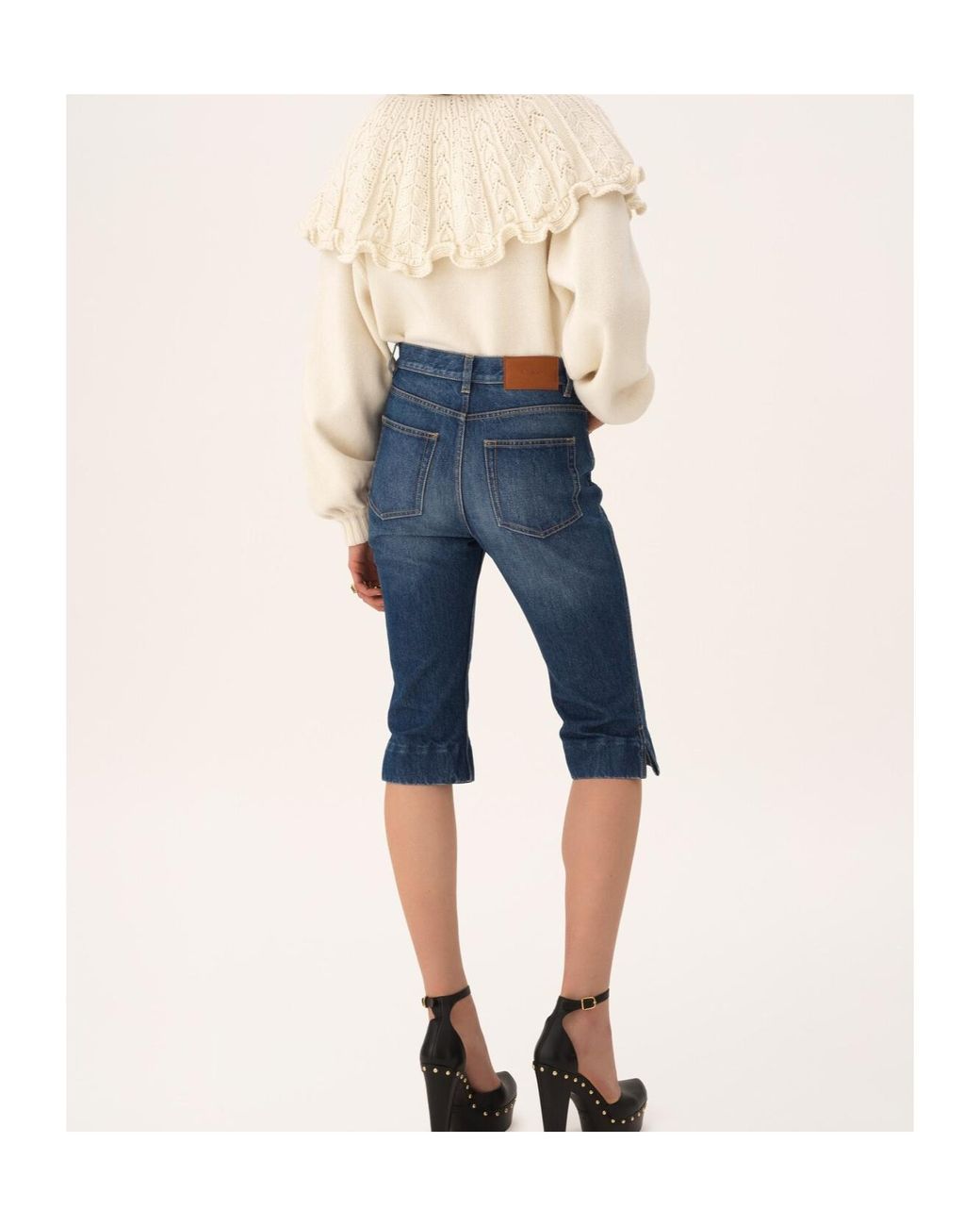 Chloé Blue Chloé High-Rise Capri Jeans