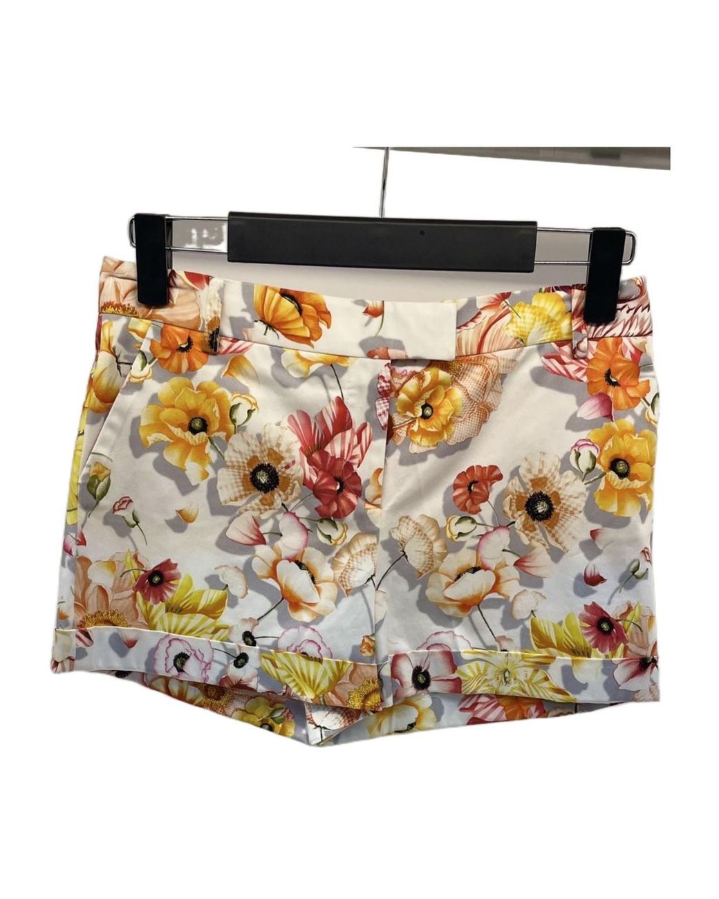 Ferragamo Metallic Floral Print Shorts