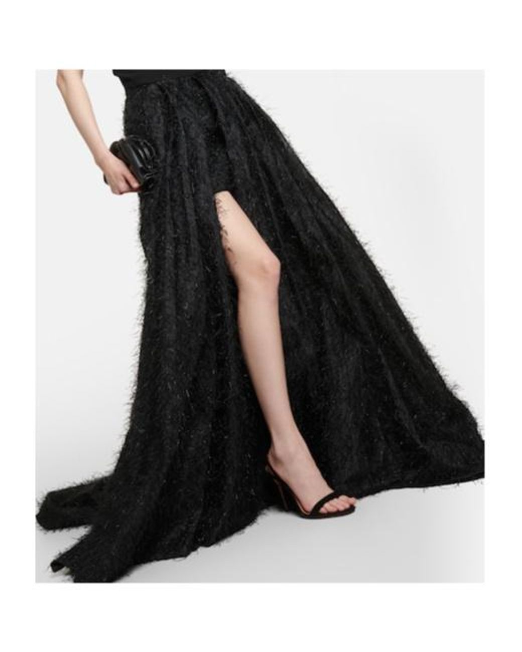 Maticevski Black Audacity One-Shoulder Maxi Gown