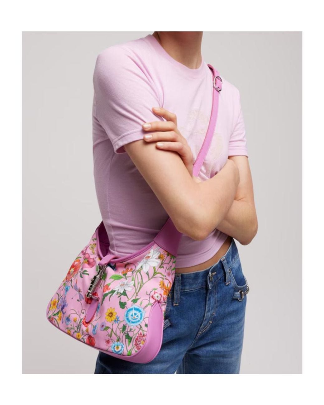 Gucci Pink Jackie 1961 Medium Shoulder Bag