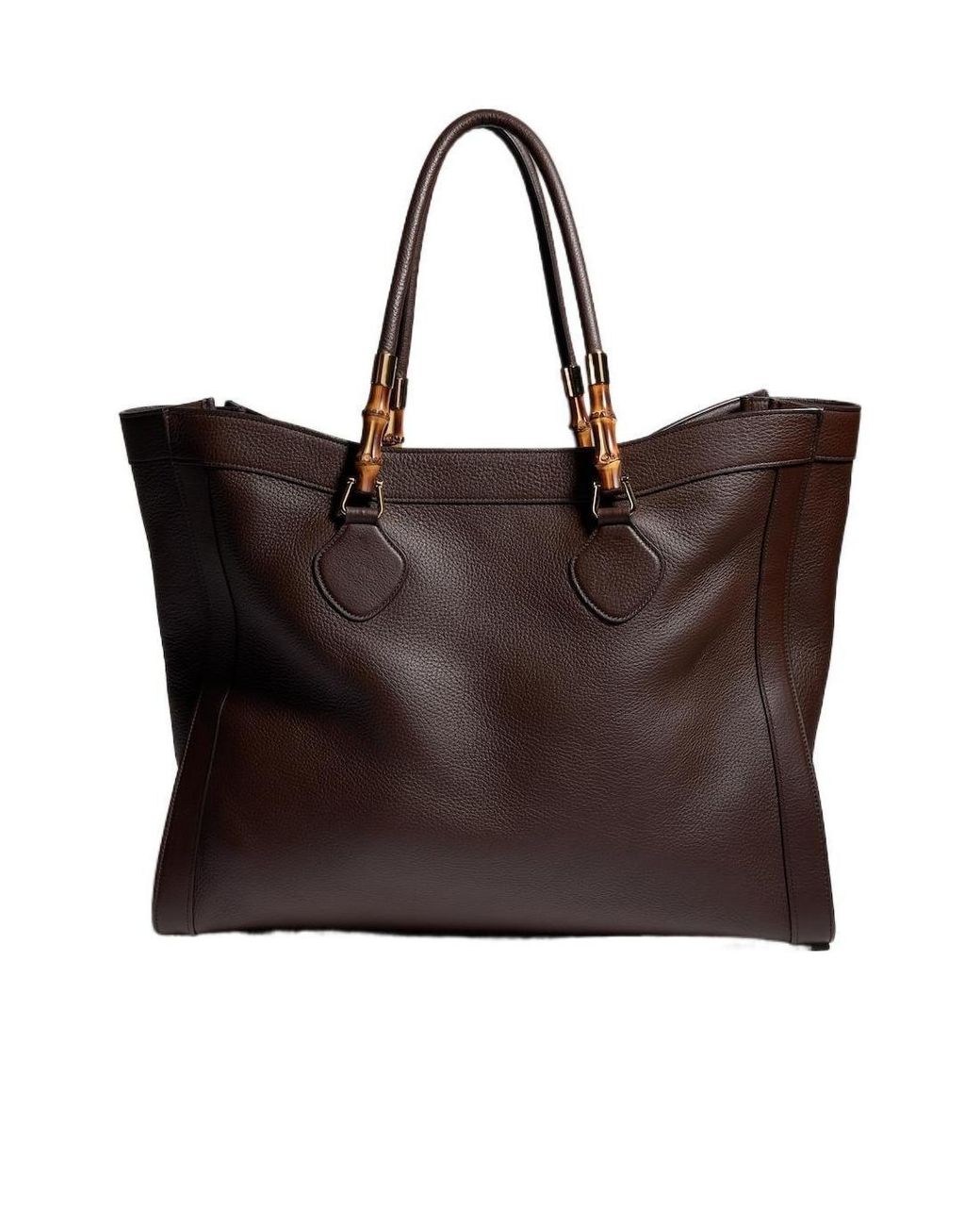 Gucci Brown Bamboo Tote Large Bag