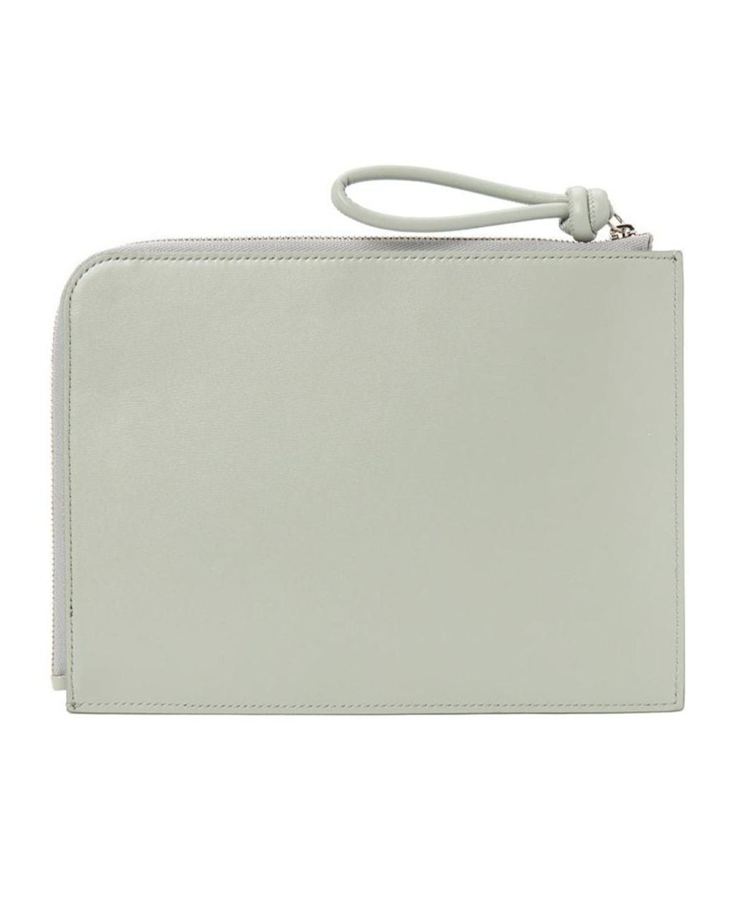 Jil Sander Natural Zipper Clutch