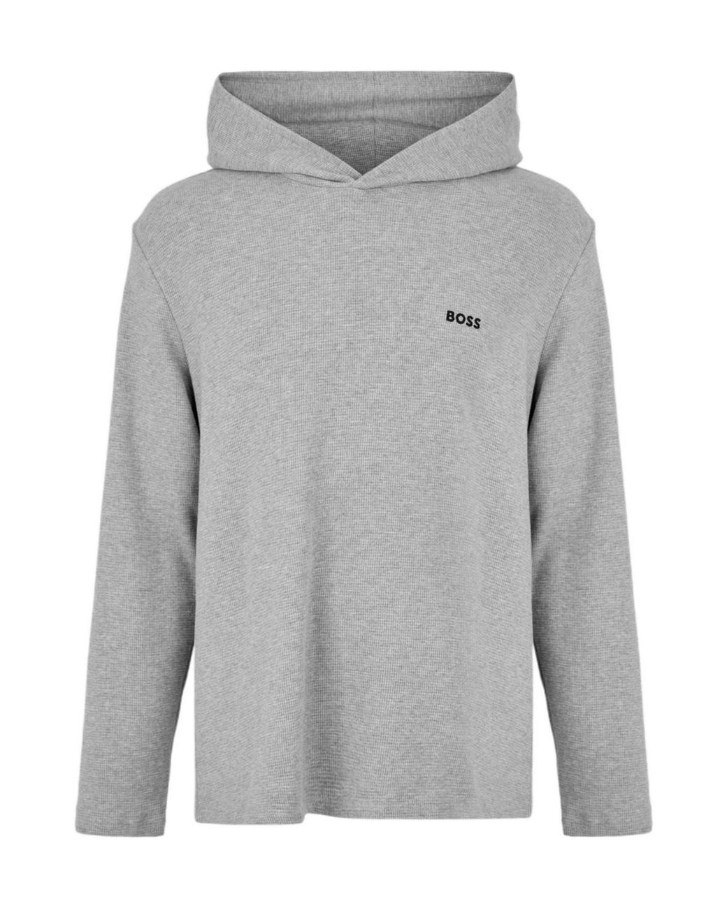 Boss Gray Bw Waffle Hoodie, Texture Design for men