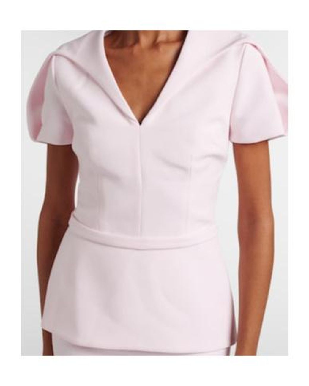 Safiyaa Pink Leighton Crêpe Top