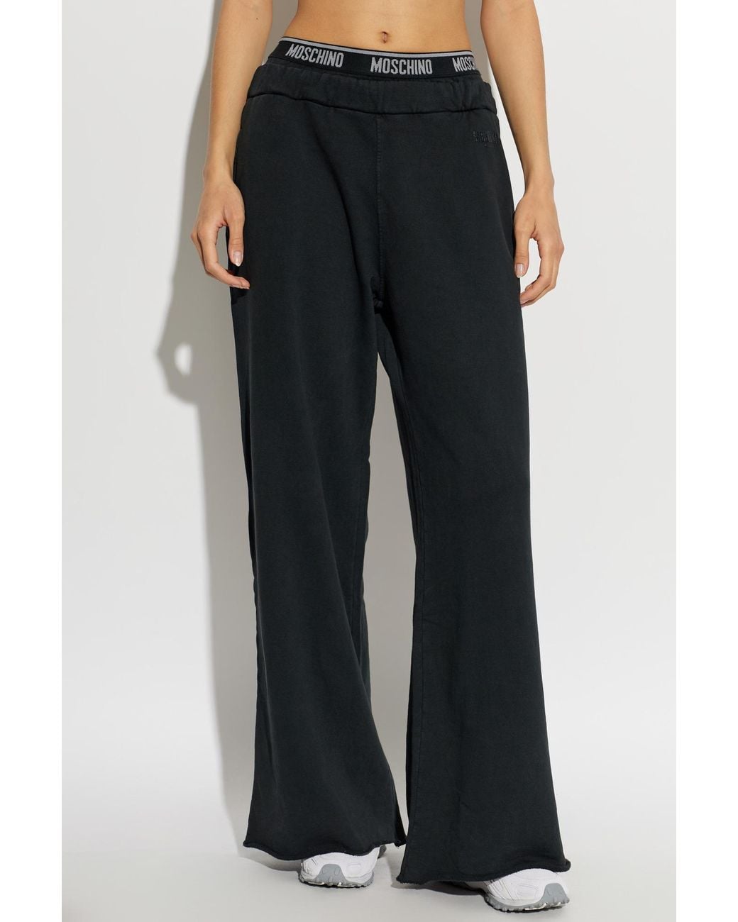 Moschino Black Active Logo Waistband Sweatpants