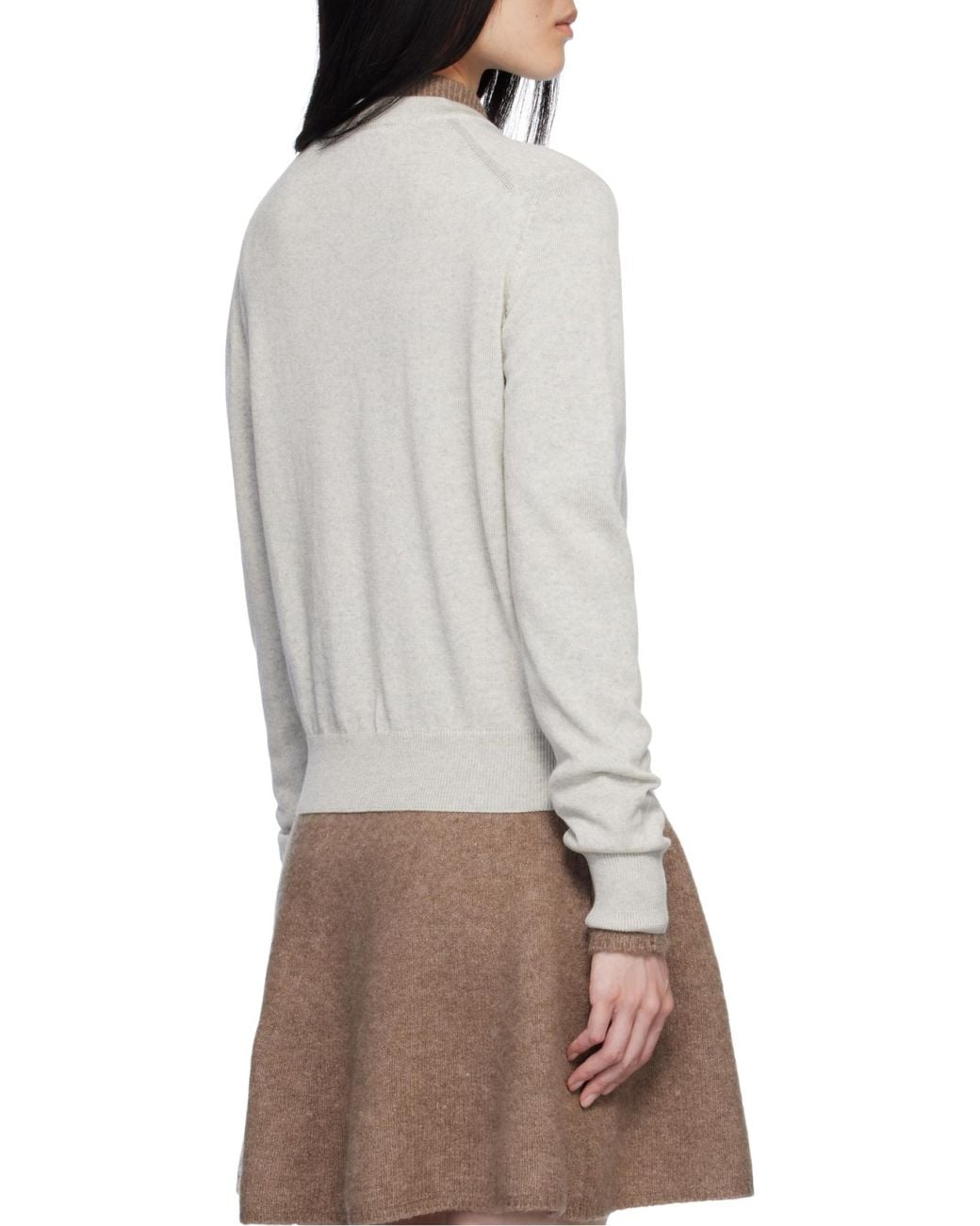Maison Kitsuné Gray Maison Kitsuné Fox Head Patch Knitted Jumper