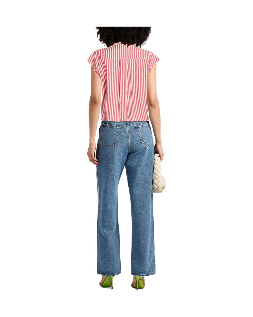 Ganni Red Striped Shirt