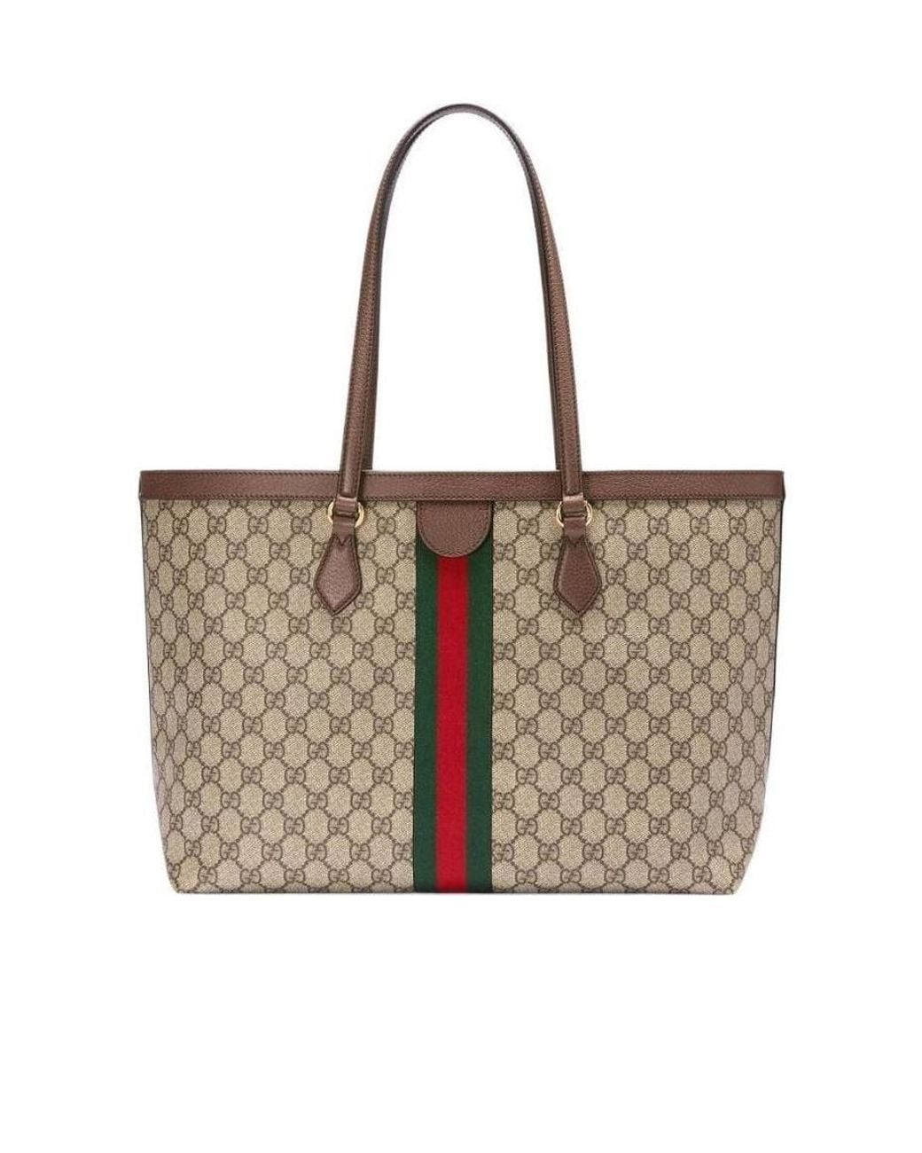 Gucci Brown Ophidia Gg Medium Tote Bag