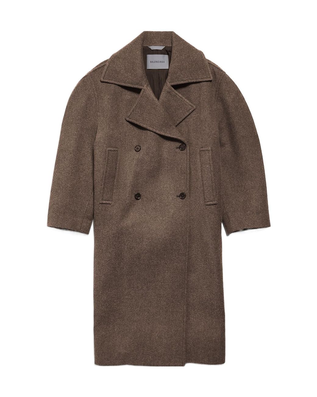 Balenciaga Brown Long Cocoon Coat