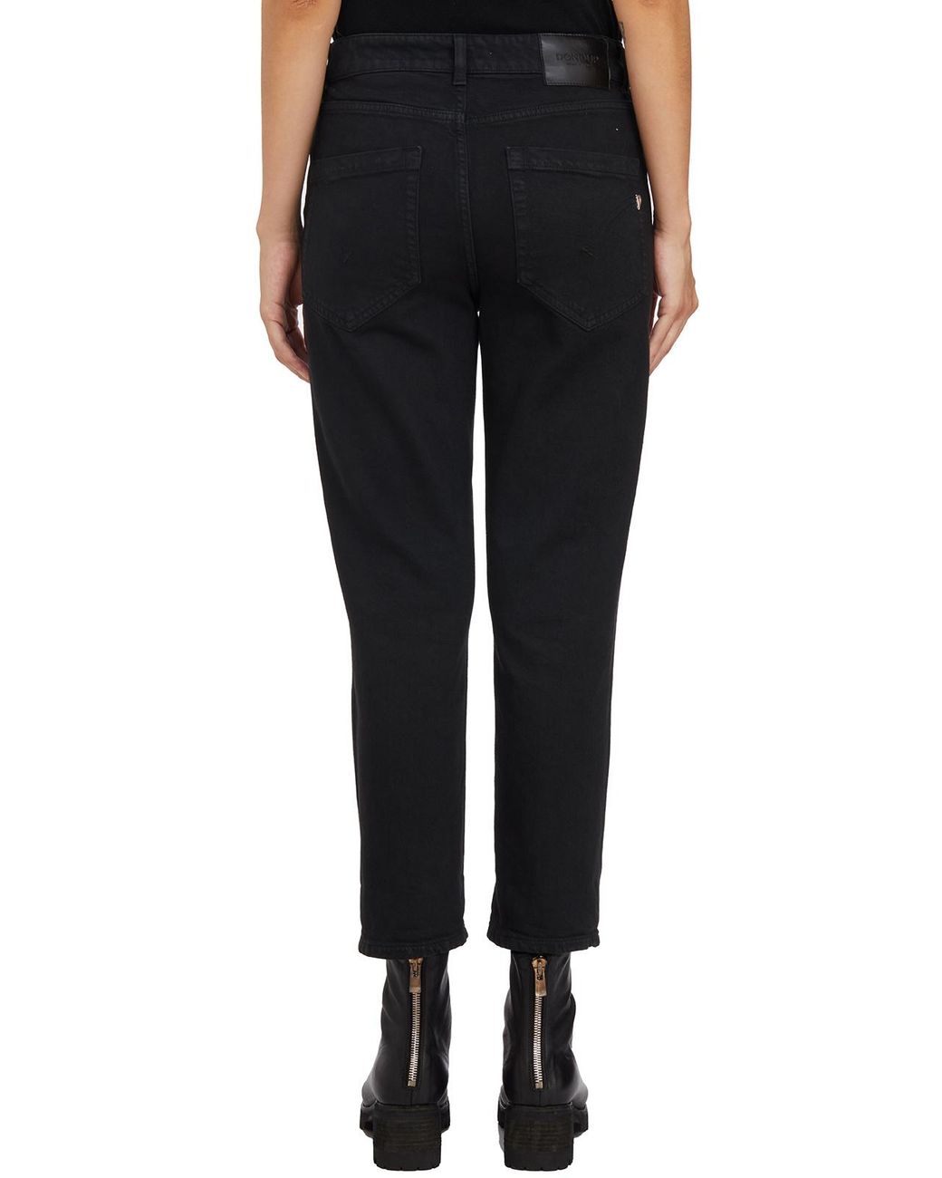 Dondup Black Multi-Button Denim Trousers