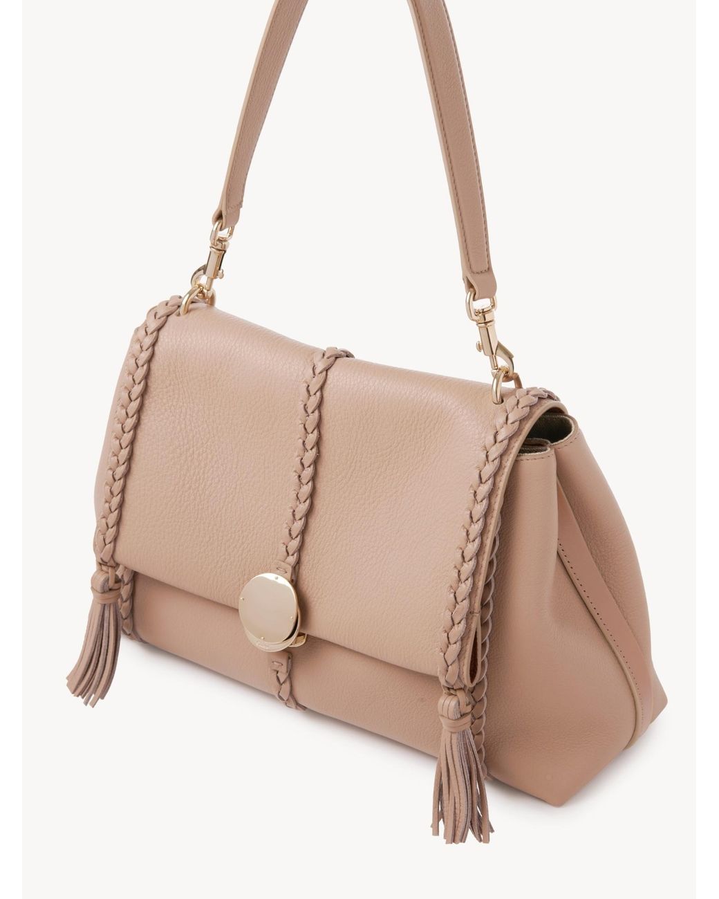 Chloé Natural Chloé Penelope Medium Shoulder Bag