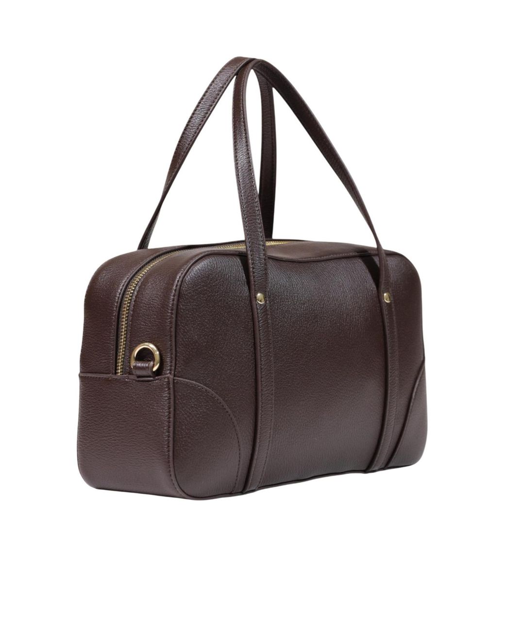 ARMANI EXCHANGE Brown Logo-Plaque Leather Tote Bag